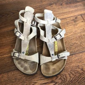 Birkenstock sandals. Tan color
